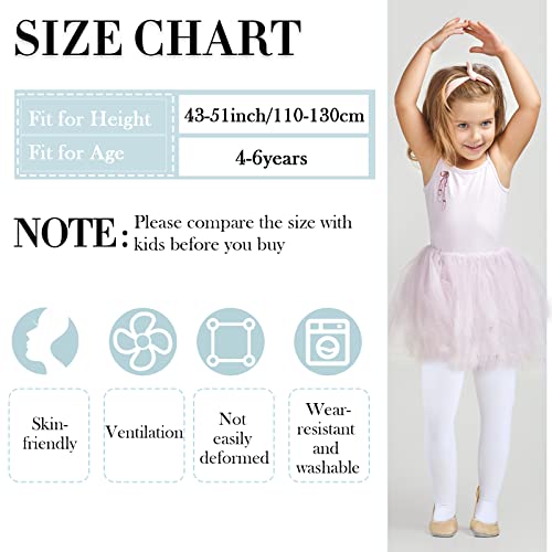 Handepo 12 Pcs Ballet Dance Tight Girls Halloween Footed Tights Soft Stockings for Girls Cosplay Performance68 Years - Image 3