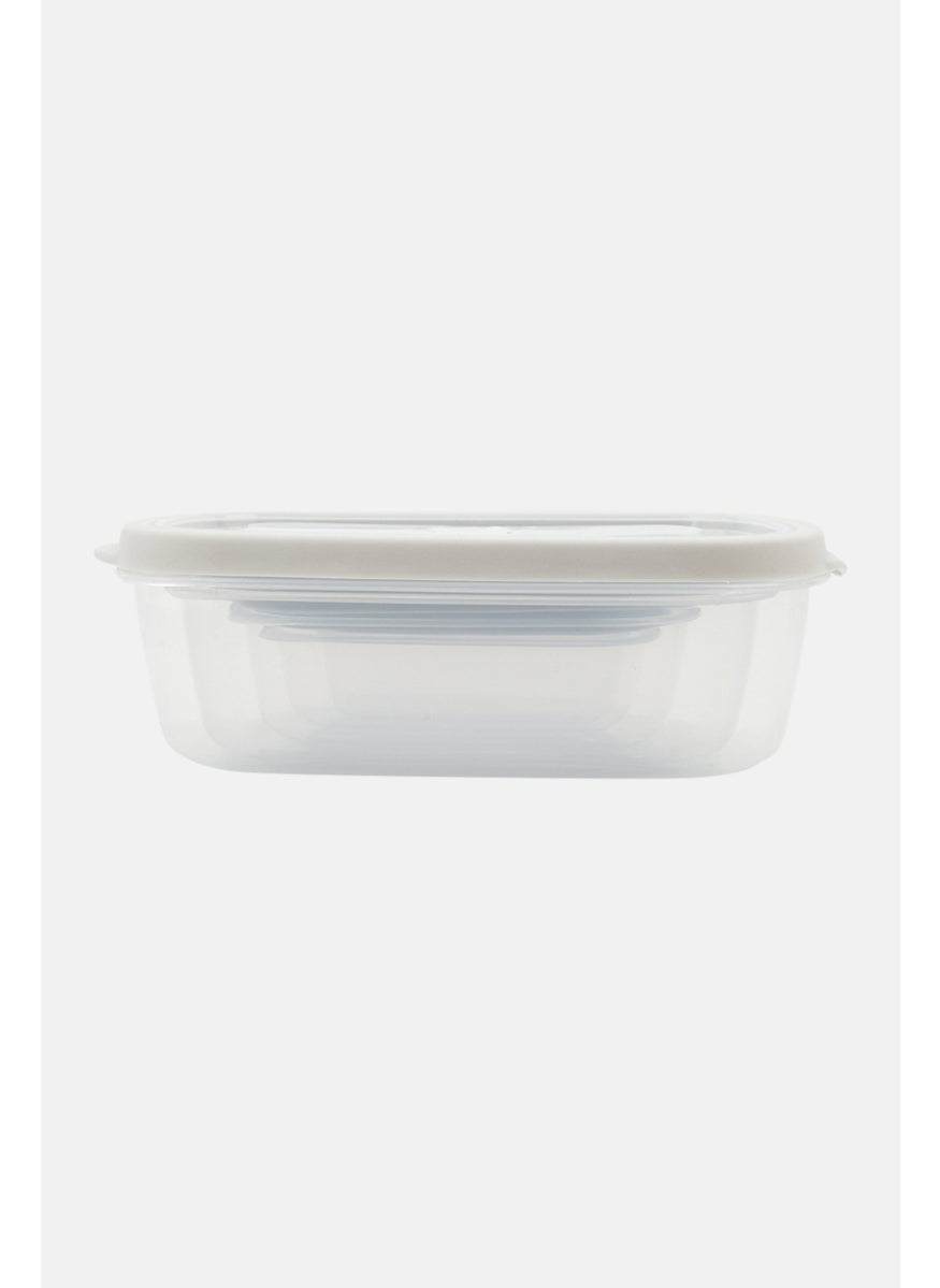 Just Cook - 10 Piece Nesting Rectangle Food Storage Set, Light Grey - Image 1