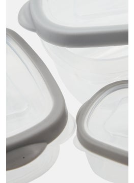 Just Cook 10 Piece Nesting Rectangle Food Storage Set, Light Grey  - Image 4