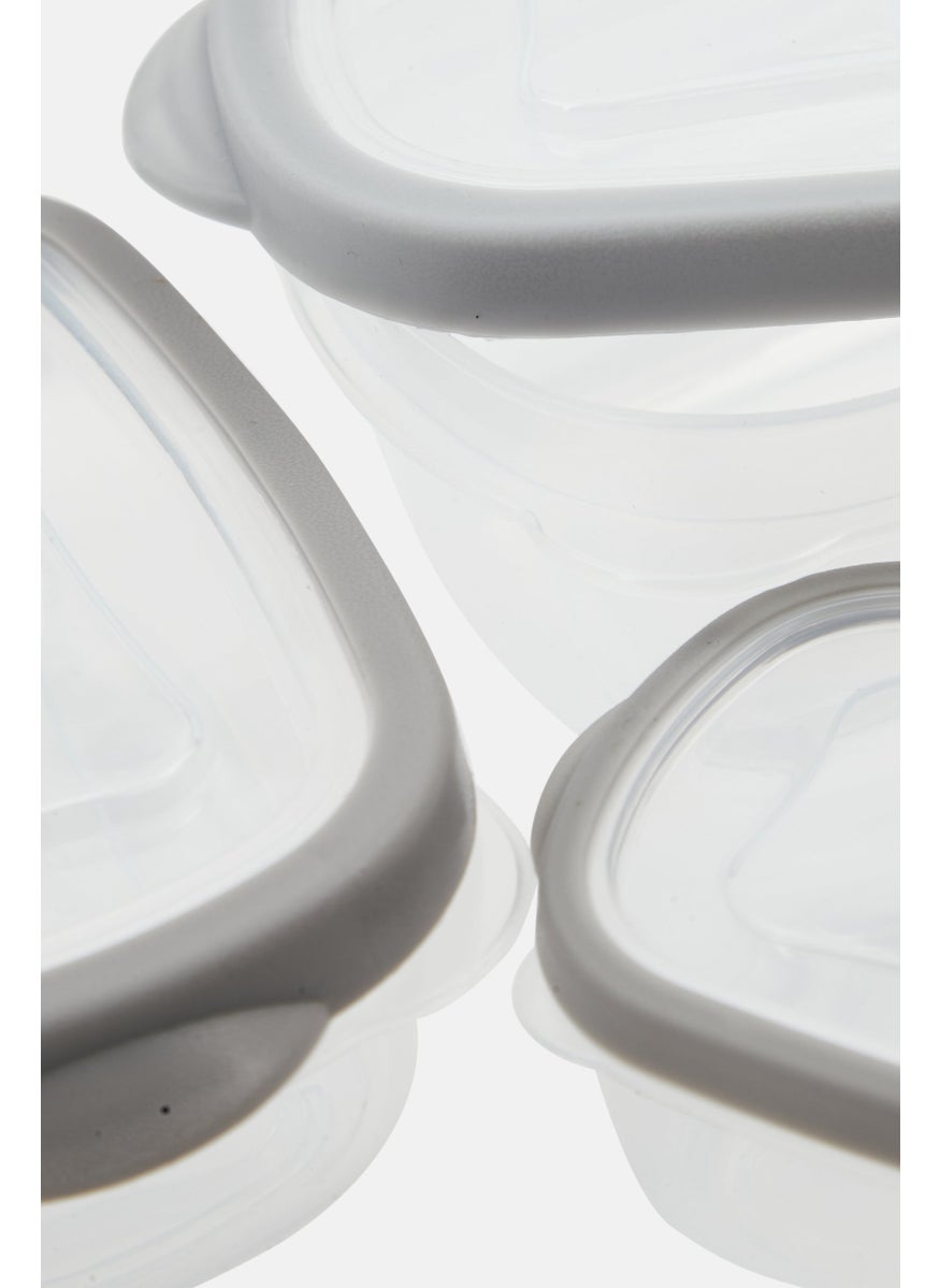 Just Cook - 10 Piece Nesting Rectangle Food Storage Set, Light Grey - Image 1