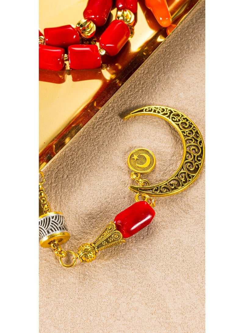 TranquilBeads Processed Red Coral Tasbih 33 Beads | Certified Coral Prayer Beads | Individually Certified, Scan to Verify | Elegant Gift Box | Islamic Gift for Men - Image 5