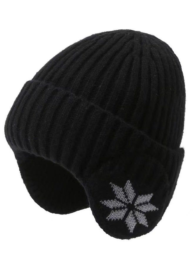 Happy D Korean Version Autumn and Winter Warm Knitted Beanie Hat for Women Men Outdoor Cycling Ear Protection - Image 4