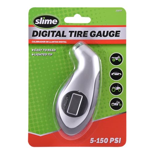 Slime 20017 Tire Pressure Gauge, Digital Gauge, 5-150 PSI - Image 1