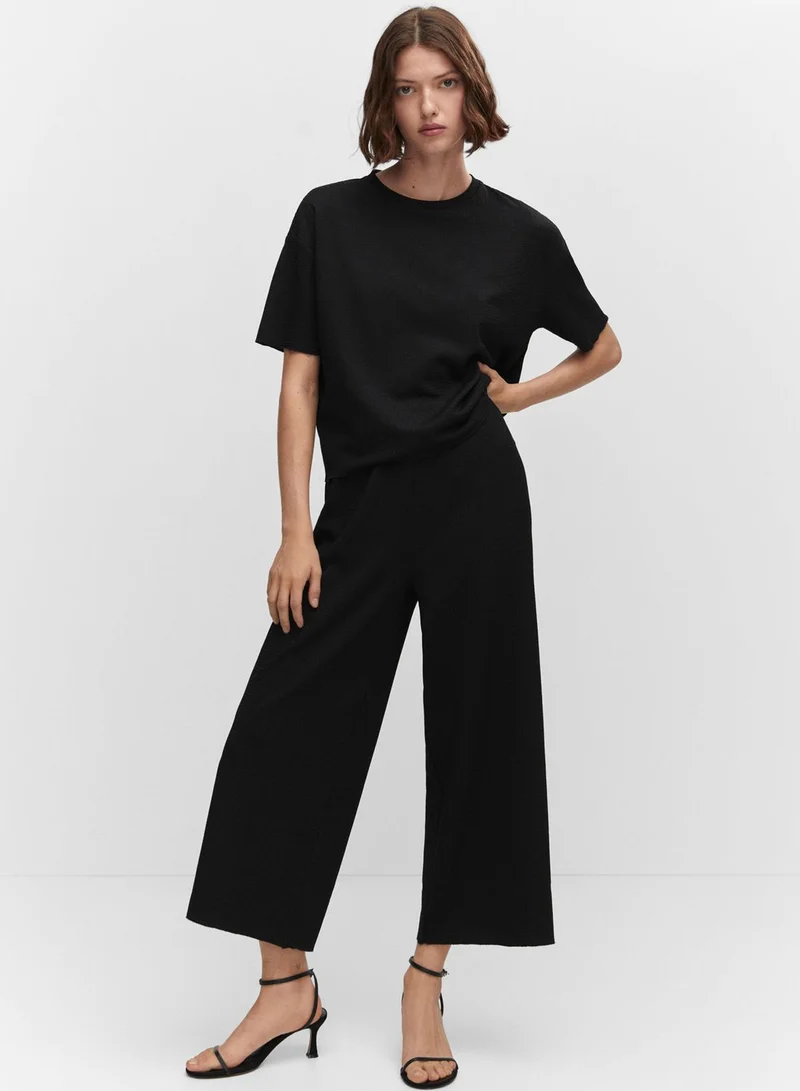 MANGO Wide Leg Pants