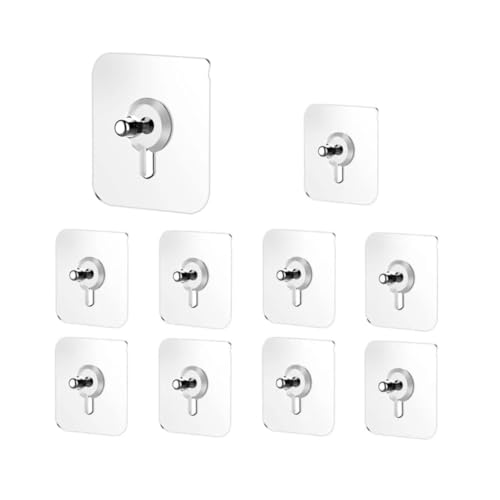 Shanya Wall Hooks for Hanging – Adhesive Wall Hook for Heavy Items | Wall Hanging Hooks, Strong Wall Hook for Home Organization (Pack of 10) - Image 1