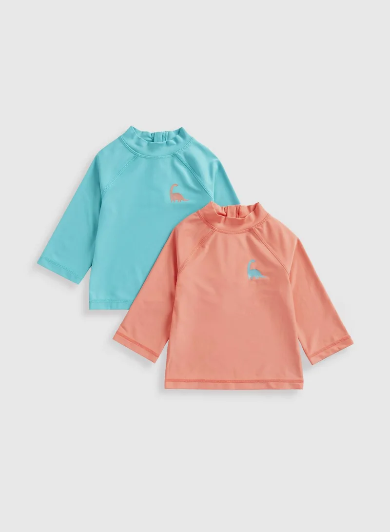mothercare Dino UPF50+ Sunsafe Rash Vests - 2 Pack