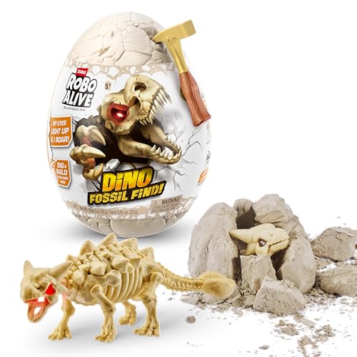 Robo Alive Dino Fossil Find Ankylosaurus by ZURU Excavate Dinosaur Fossils Digging Kit Collectible Toy with Slime MultiColor 7156E - Image 5