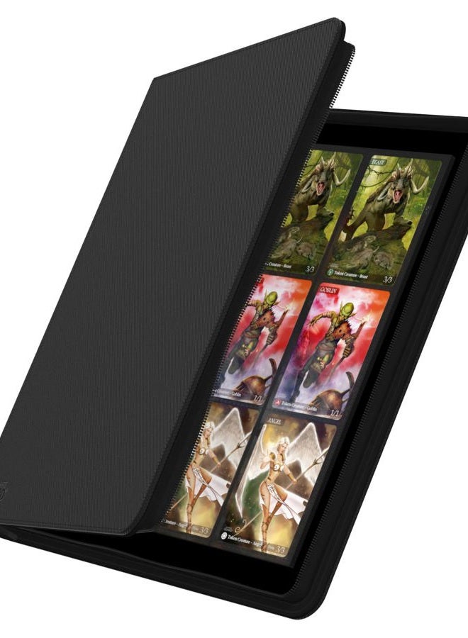 Ultimate Guard QuadRow 12-Pocket ZipFolio XenoSkin Black Card Game - Image 3
