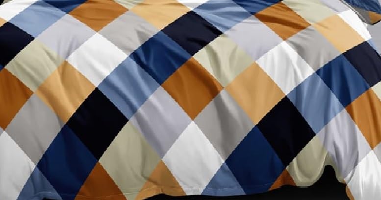 Laying Style™ 300TC Microfiber Glace Cotton AC Comforter Set King Size Double Bed with 1 Flat bedsheet-90x100 inch and 2 Pillow Covers II 4 pc Bedding Set-Multicolor - Image 2