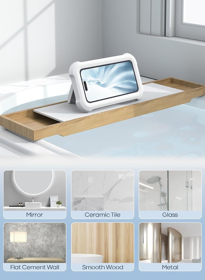 General Shower Phone Holder Waterproof,480° Rotatable Retractable Adjustable Shower Phone Case Holder, Bathroom Wall Phone Mount Stand Water Proof Anti Fog Case, Shower Accessories for 4-7" Phones  - Image 5