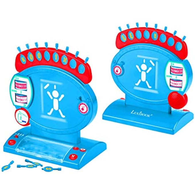 LEXiBOOK Electronic Hangman Game Child and Family Board Game Spelling and Vocabulary Light and Sound Effects 2 Players Bluered JG800 - Image 3