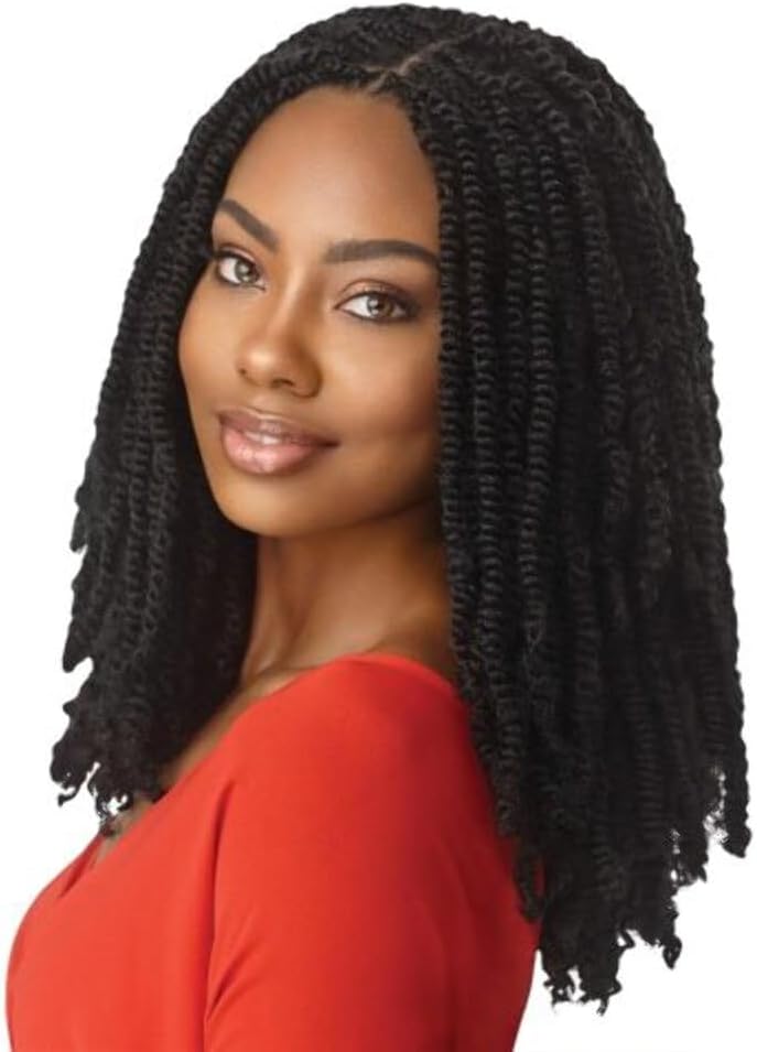 إكس-بريشون x-pression Outre Crochet Braids Twisted Up 3X Springy Afro Twist 24 بوصة (عبوة واحدة، 2) - Image 2