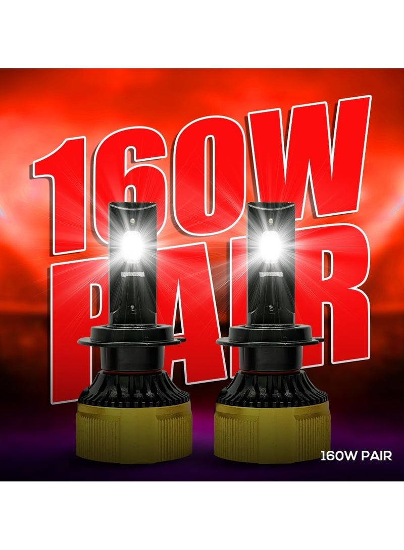 تي بي إٍس ديزاين مجموعة مصابيح أمامية LED أصلية تم اختبارها من TBS DESIGN M80 Max-H7 بقوة 160 واط/زوج، 16000 لومن، ألوان ساطعة بدرجة حرارة (6000 كلفن) - Image 5