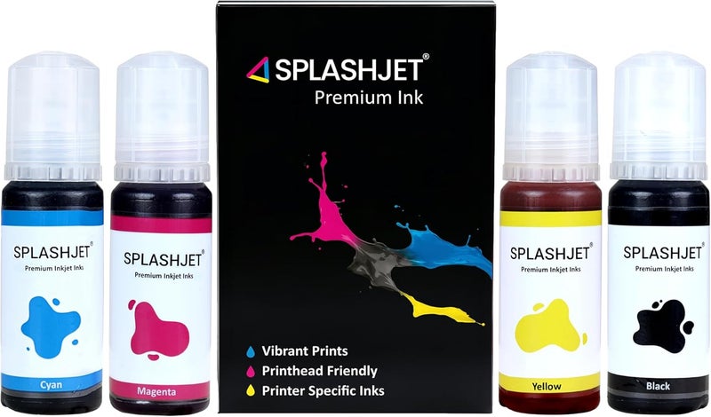 Splashjet 003 Compatible Refill Ink for Epson L3110, L3150, L3250, L3252 L3115, L3116, L3101, L3210, L3215, L3216, L3151, L3152, L3156, L5190 Printer – (4 Color Set Box) - 501737 - Image 2