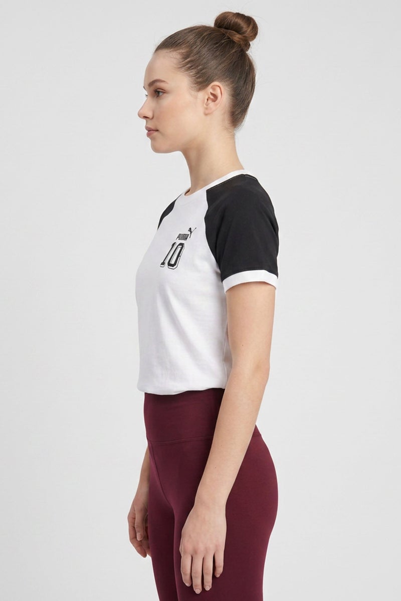 PUMA Women Slim Fit Short Sleeve Outdoor T-Shirt, White - Image 4