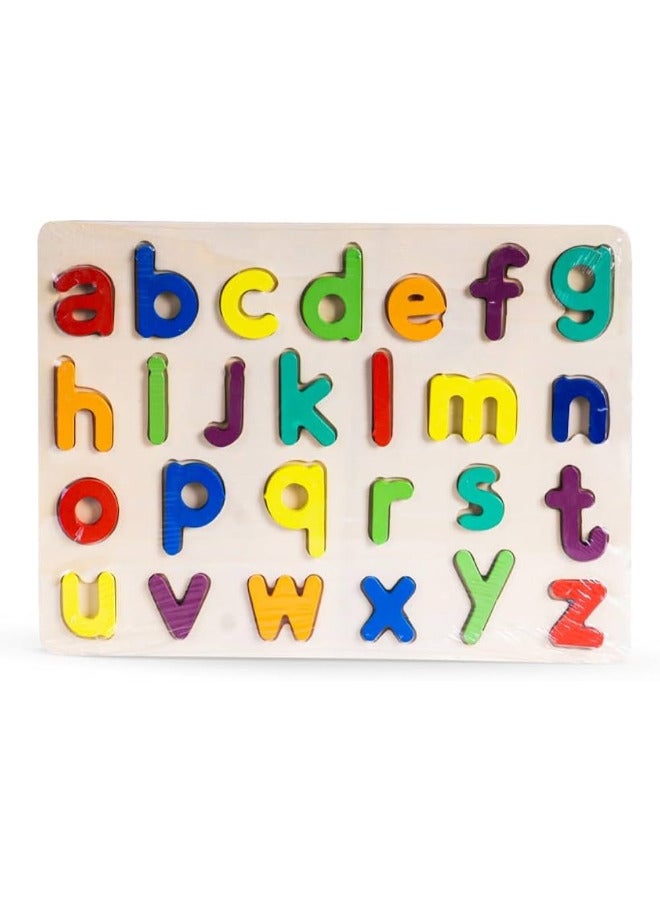 Wooden English Alphabet Puzzles for Kids Toys Puzzles Board Games A to Z Small