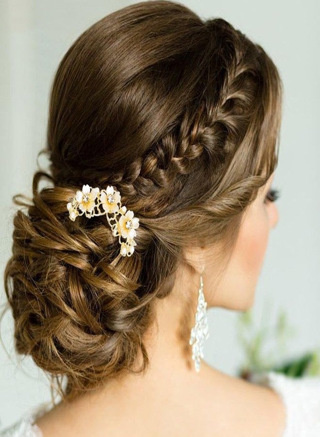 xinxingin 2 Pcs Hair Accessories for Woman, Hair Accessories for Women Korean Hair Accessories, Pearl Flower Hair Comb Set with Secure Hold, Elegant Styling for Wedding and Daily Use, Hair Pins for Hair Styling - Image 3