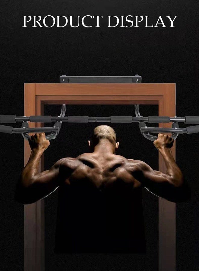 DUNISO Door Gym Pull-Up Bar，Door frame horizontal bar， Multi Functional Total Upper Body Workout Bar，Including Pull Ups, Sit Ups, Push Ups, and Dips，Strength Training Equipment，Body Workout For Home Gym Exercise Equipment，Black - Image 3