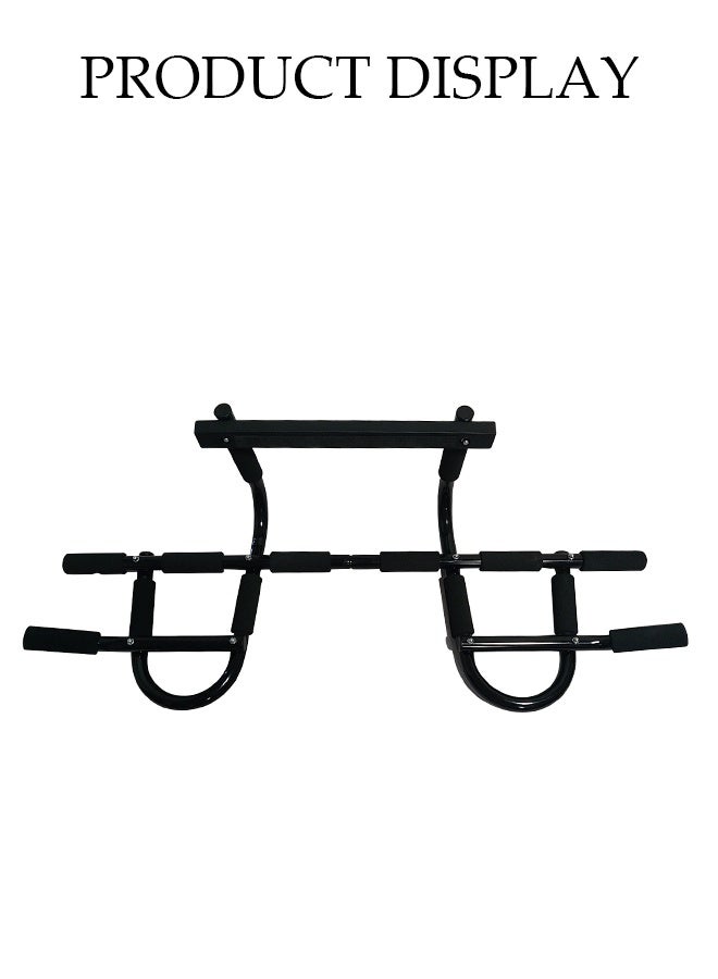 DUNISO Door Gym Pull-Up Bar，Door frame horizontal bar， Multi Functional Total Upper Body Workout Bar，Including Pull Ups, Sit Ups, Push Ups, and Dips，Strength Training Equipment，Body Workout For Home Gym Exercise Equipment，Black - Image 5