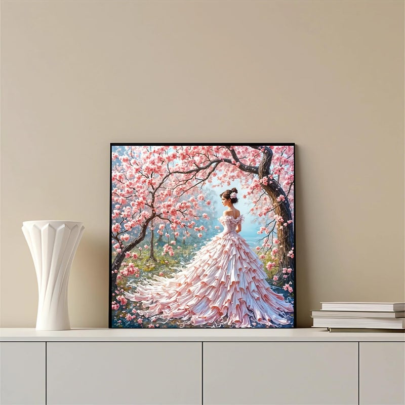MOMDEDP Beauty Diamond Art Painting Kits for Adults - Full Drill Girl Diamond Dots Paintings for Beginners, Round 5D Paint with Diamonds Pictures Gem Art Painting Kits DIY Adult Crafts Kits 12x12inch - Image 2