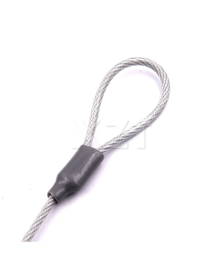 Silvery Laptop Lock With Anti Loss Security Device Portable 1 1 Meter Rope And Keys - Image 4