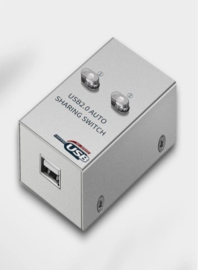 USB Printer Sharing Device Data Transfer Splitter Auto Switch Hub 2 in 1 Out - Image 1