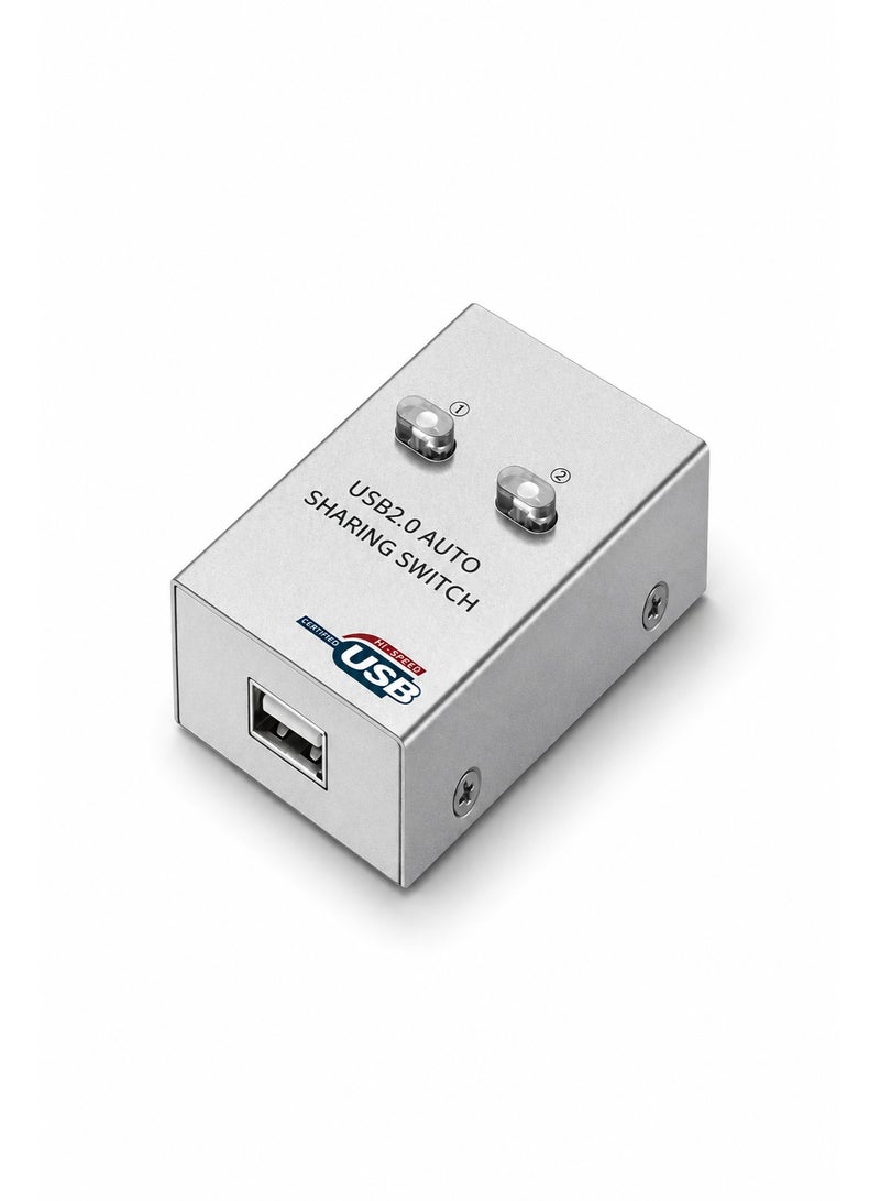 جهاز مشاركة طابعة USB، موزع نقل البيانات، محول تلقائي، محور 2 في 1 - Image 1