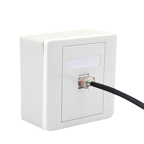 BOXNUBE Combo Set - RJ45 CAT6 LAN I/O Network Keystone Jack + Gang Box + Face Plate - 10 Sets - Image 3