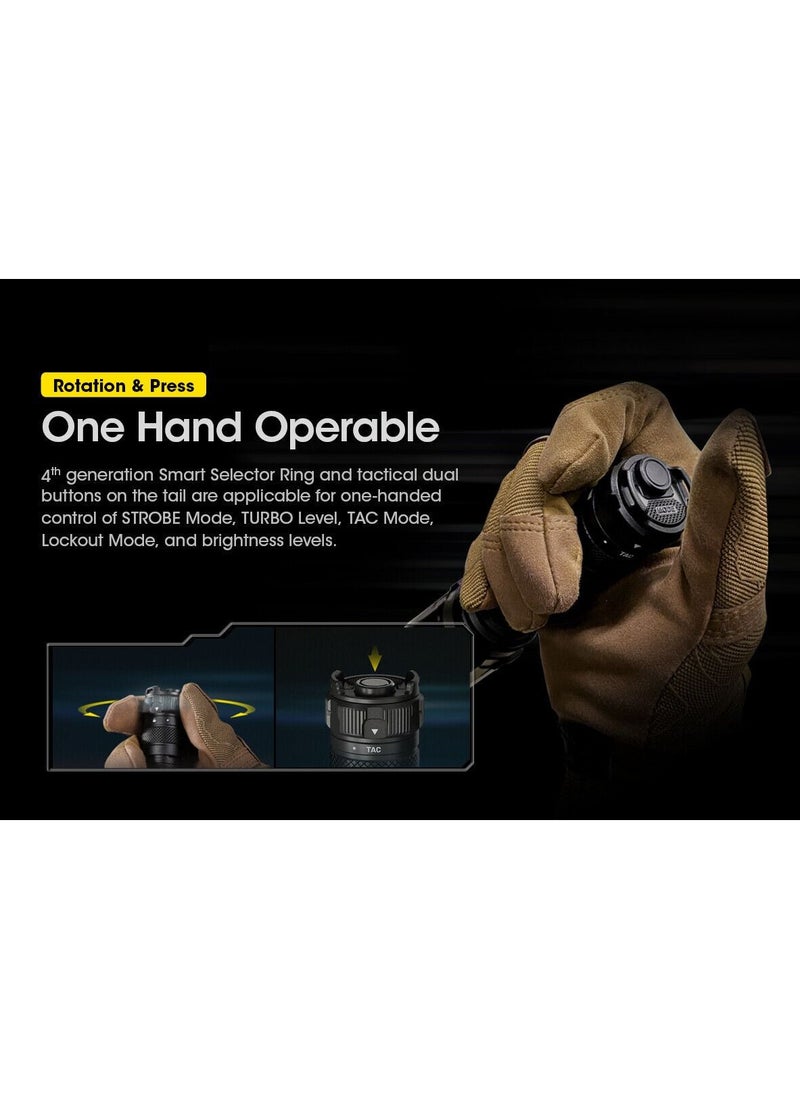 NITECORE - High-Performance Rechargeable Flashlight,  SRT7i 3,000 Lumen Long Throw Tactical LED Flashlight, IP68 Waterproof, USB-C Rechargeable, Stepless Brightness Adjustment, Portable and Durable Flashlight - Image 1
