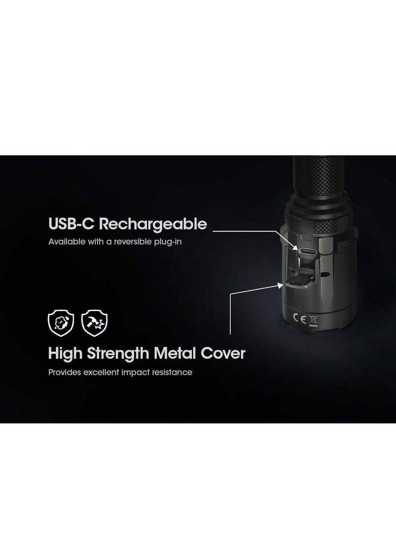 NITECORE - High-Performance Rechargeable Flashlight,  SRT7i 3,000 Lumen Long Throw Tactical LED Flashlight, IP68 Waterproof, USB-C Rechargeable, Stepless Brightness Adjustment, Portable and Durable Flashlight - Image 1