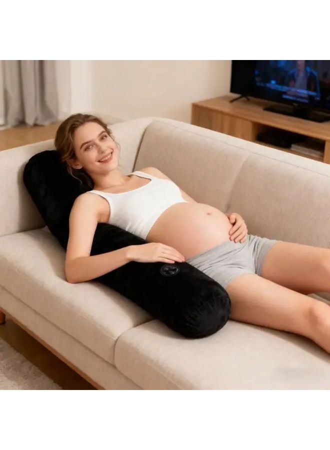 Black Inflatable Body Pillow Set with Air Pump for Head Waist Support Indoor Outdoor Use - Image 2