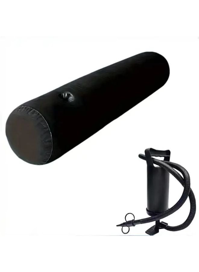 Black Inflatable Body Pillow Set with Air Pump for Head Waist Support Indoor Outdoor Use - Image 3