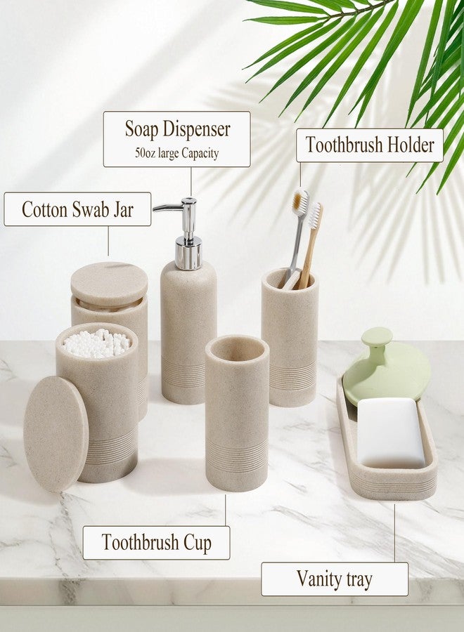 LIN CHUAN Bathroom Accessories Set, 6-Piece Bathroom Accessory Set, White - Image 5