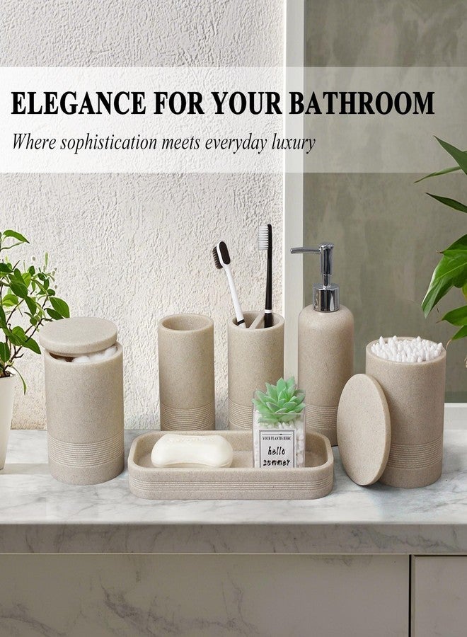 LIN CHUAN Bathroom Accessories Set, 6-Piece Bathroom Accessory Set, White - Image 3