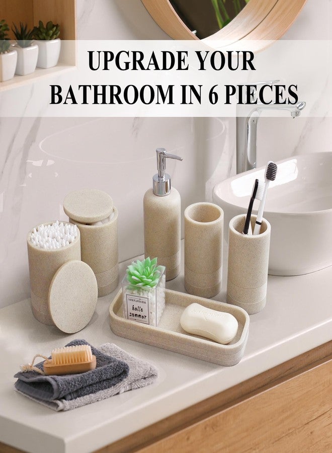 LIN CHUAN Bathroom Accessories Set, 6-Piece Bathroom Accessory Set, White - Image 4