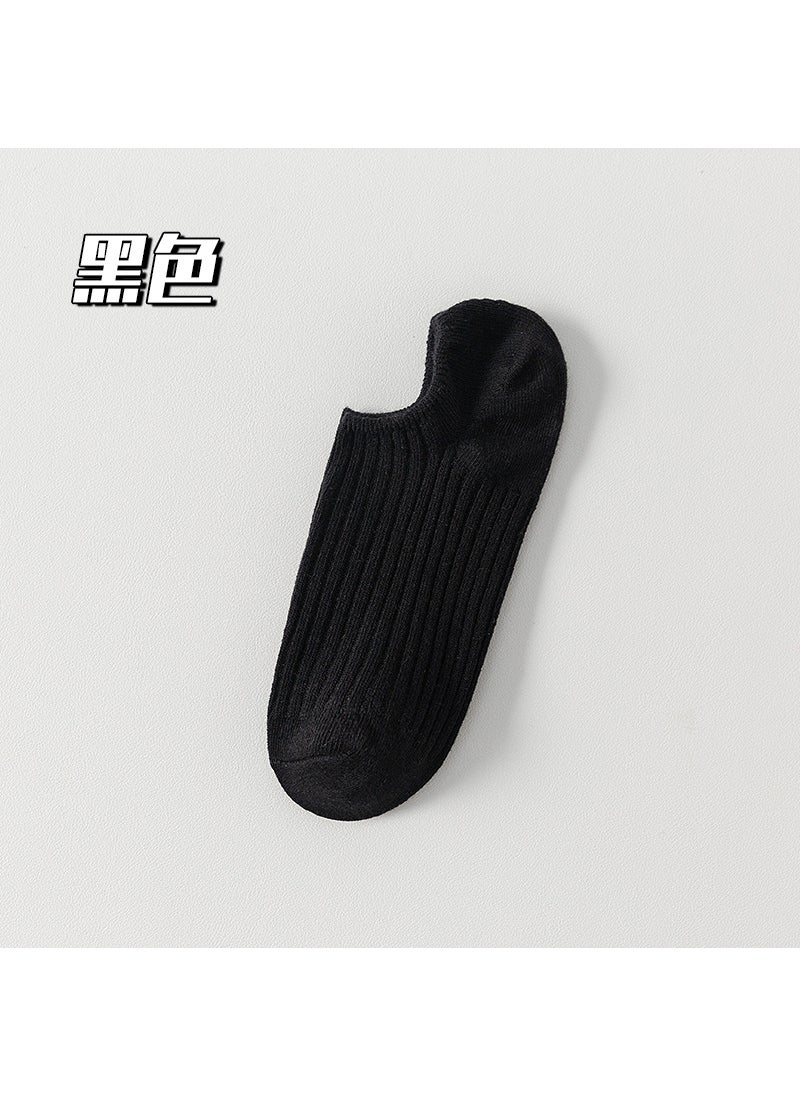 Generic - Womens Pure Cotton Socks Short Length Invisible Anti-slip Fall Winter Spring Autumn High Quality Elastic Ice Silk Low Sox Gray - Image 1