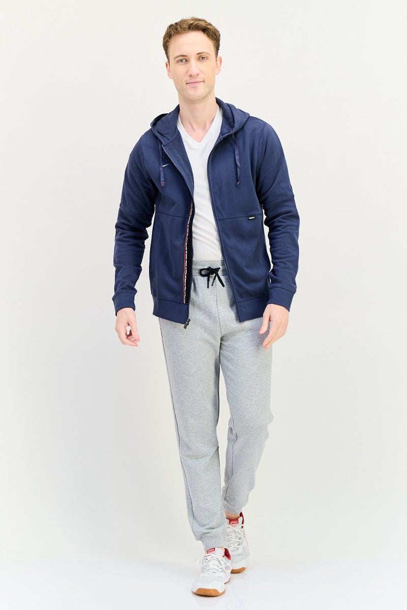 Nike هودي خارجي للرجال مع شعار مطرز، لون كحلي - Image 3