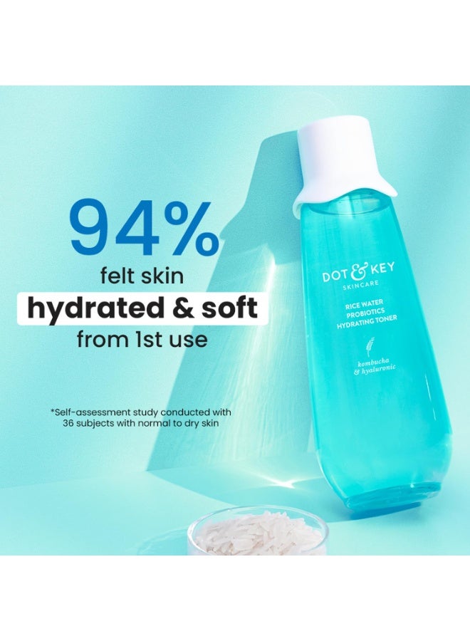 Dot & Key Rice Water Hydrating Toner With Hyaluronic |Rice Water Toner For Dry Skin, Sensitive Skin & Oily Skin  |Quick Absorbing & Non Sticky, For Hydrated Skin |Exfoliates Pores |150ml - Image 4