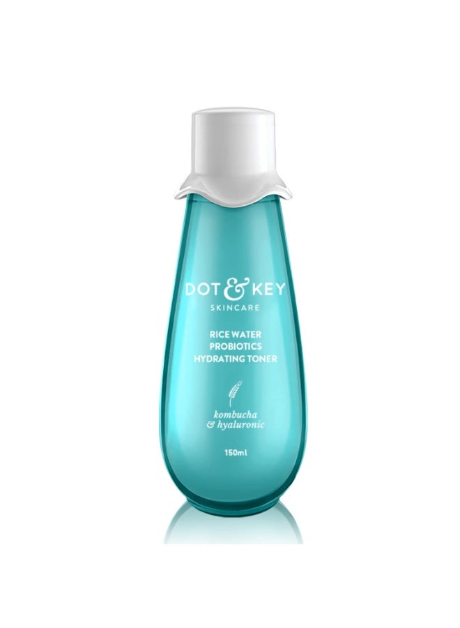 Dot & Key Rice Water Hydrating Toner With Hyaluronic |Rice Water Toner For Dry Skin, Sensitive Skin & Oily Skin  |Quick Absorbing & Non Sticky, For Hydrated Skin |Exfoliates Pores |150ml - Image 1