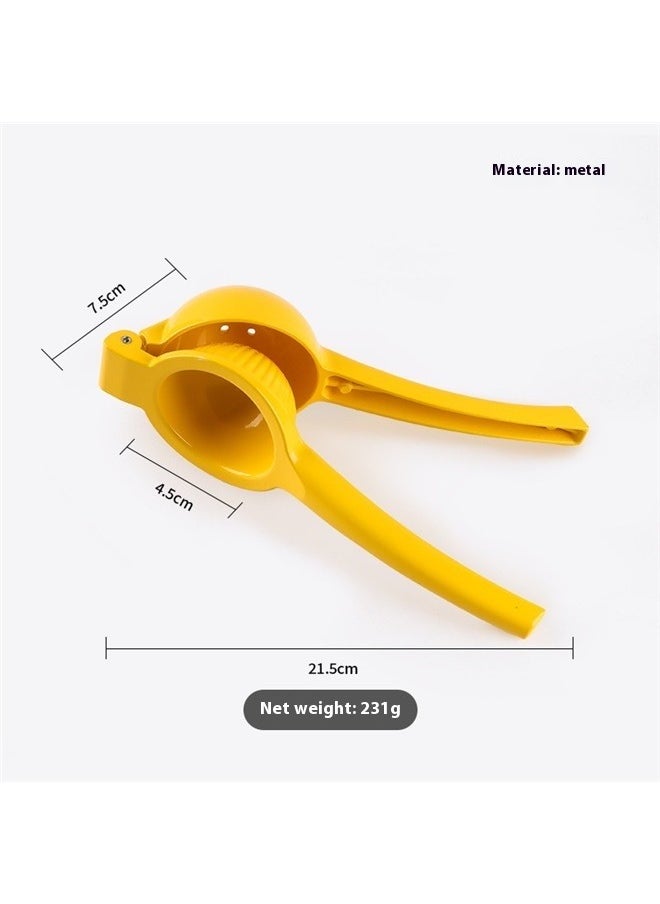 yongsheng Manual Juicer Citrus Lemon Squeezer, Fruit Juicer Lime Press Metal, Professional Hand Juicer Kitchen Tool(Yellow）  - Image 1