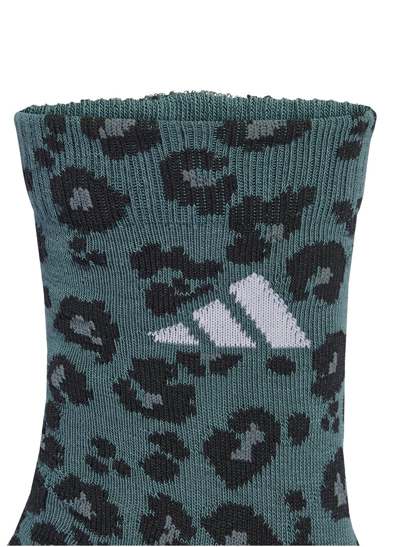 Adidas 3 Pack Leopard Print Socks  - Image 3