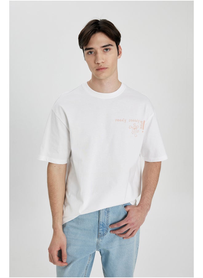 DeFacto - Man Comfort Fit Crew Neck Short Sleeve Knitted T-Shirt - Image 1