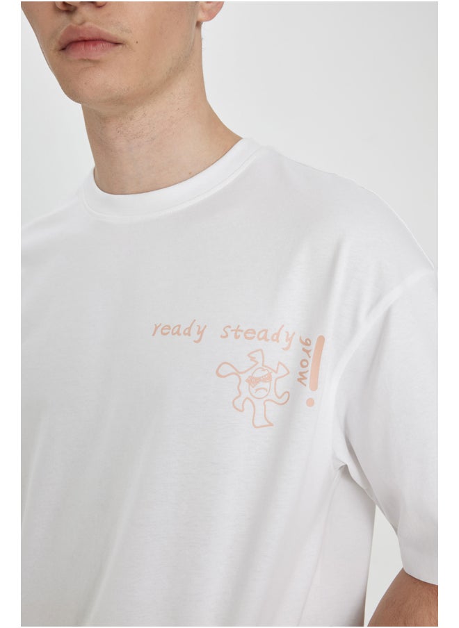 DeFacto - Man Comfort Fit Crew Neck Short Sleeve Knitted T-Shirt - Image 1