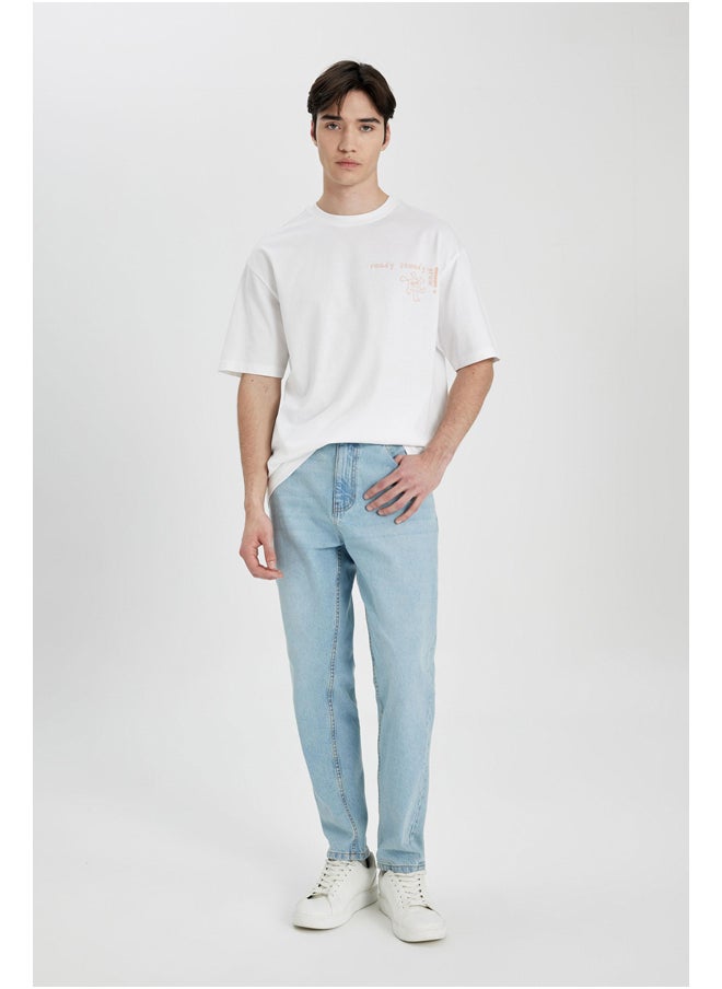 DeFacto - Man Comfort Fit Crew Neck Short Sleeve Knitted T-Shirt - Image 1