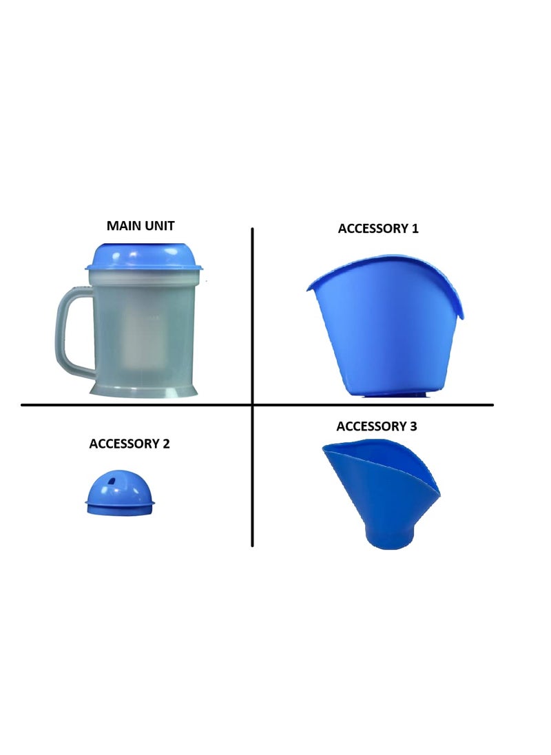 Sahyog Wellness Sahyog Wellness 3 In 1 Steam Vaporizer Nose Steamer for Cold Cough Nozzle Inhaler Nose Vaporiser Blue  - Image 2
