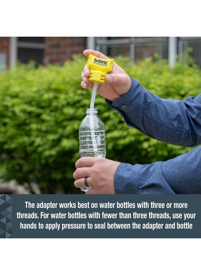 SABRE Eye Wash Adapter - Turns Water Bottle into Eye Wash Device - Flushes Contaminants from the Eye , Yellow, 2.4 oz - Image 5