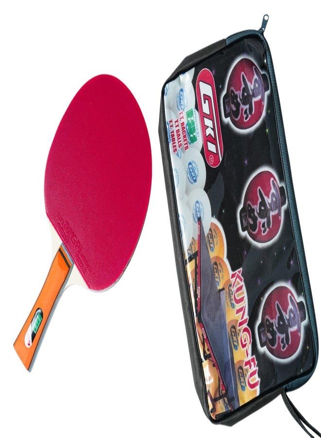 GKI Kung Fu Table Tennis Racquet,Wood, Multicolor - Image 4