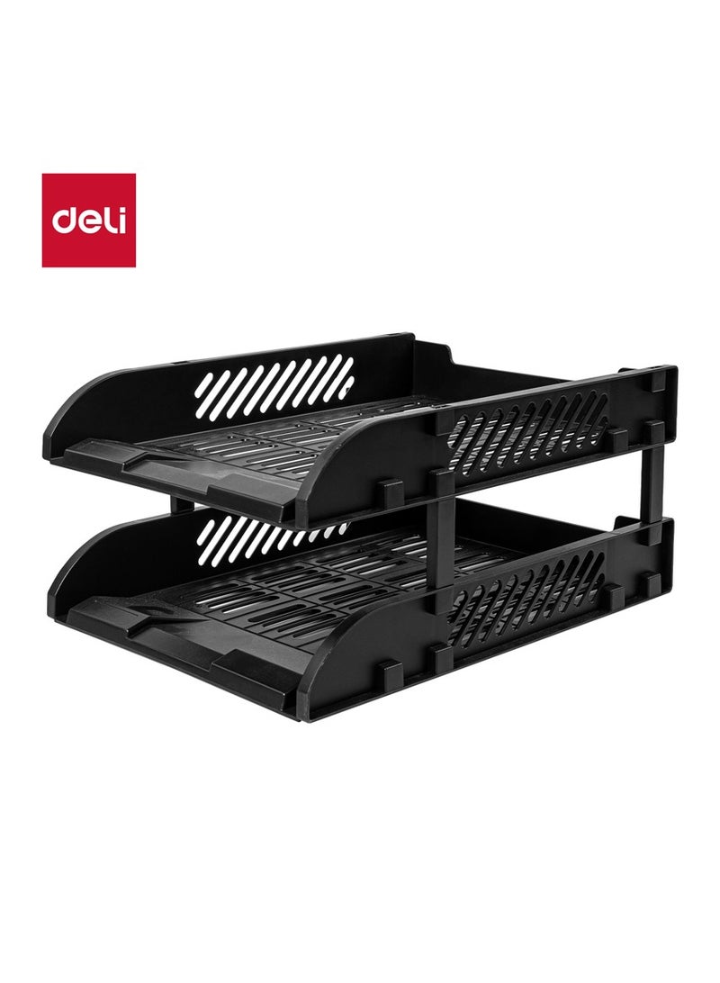 ديلي علبة ملفات E9216 - 258 × 330 × 58 مم - أبيض وأسود - Image 1