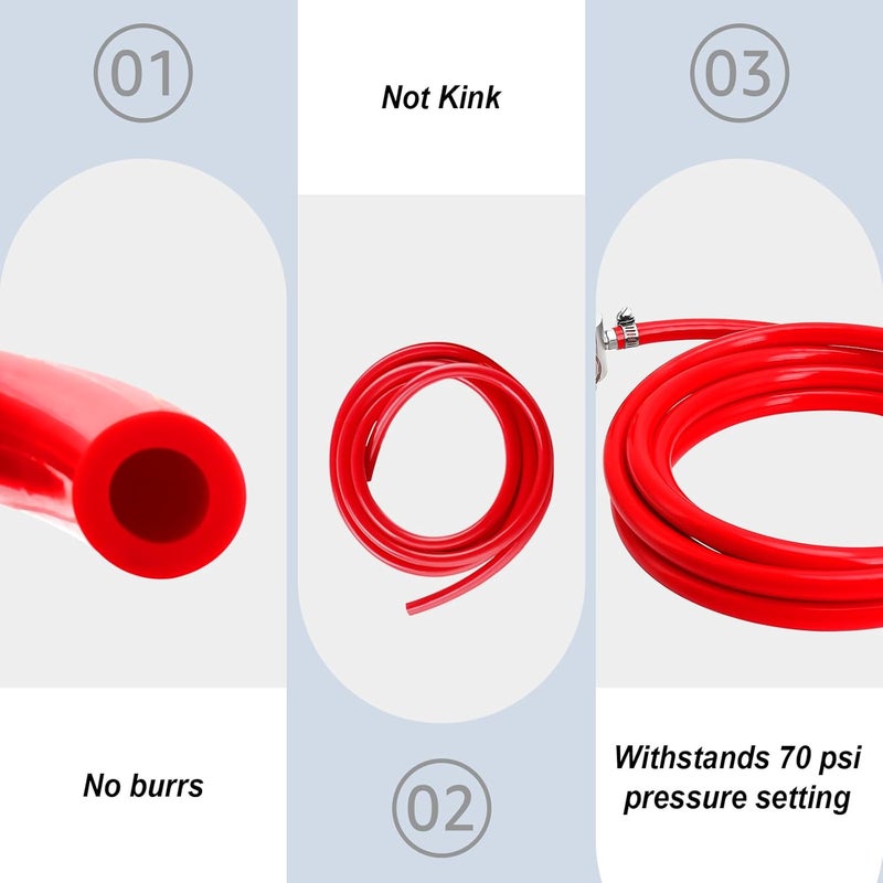 MRbrew 10 Feet CO2 Tubing, PVC CO2 Hose With Hose Clamps I.D. 5/16” Gas Line for Kegerator co2 Dispenser Beer System Draft Beer Home Brewing & Multiple Setups - Image 4