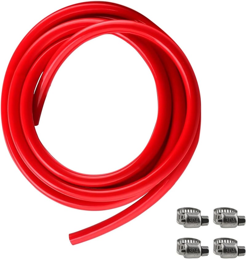 MRbrew 10 Feet CO2 Tubing, PVC CO2 Hose With Hose Clamps I.D. 5/16” Gas Line for Kegerator co2 Dispenser Beer System Draft Beer Home Brewing & Multiple Setups - Image 1